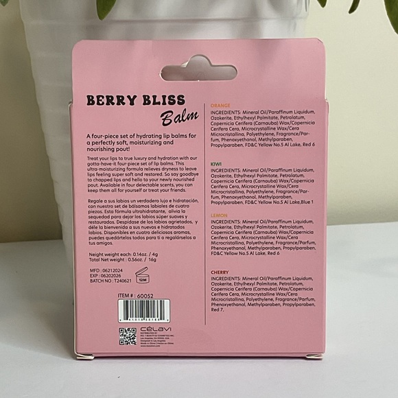 Célavi Berry Bliss Lip Balm Set - Multicolor - Picture 2 of 2